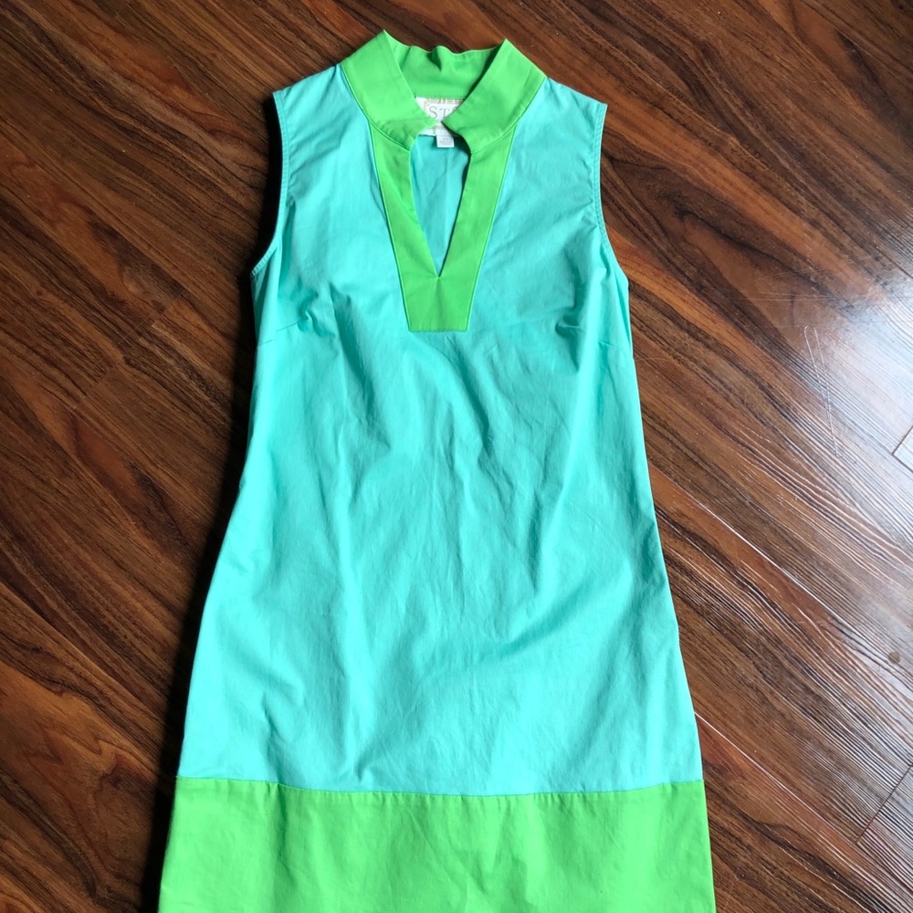 Aqua and Lime Sail to Sable Shift Dress Size XS
